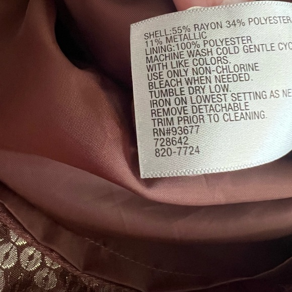 Worthington Tan/Gold w/ Brown Lining Sequin A-Line Midi Skirt/Size 16 - Picture 8 of 11